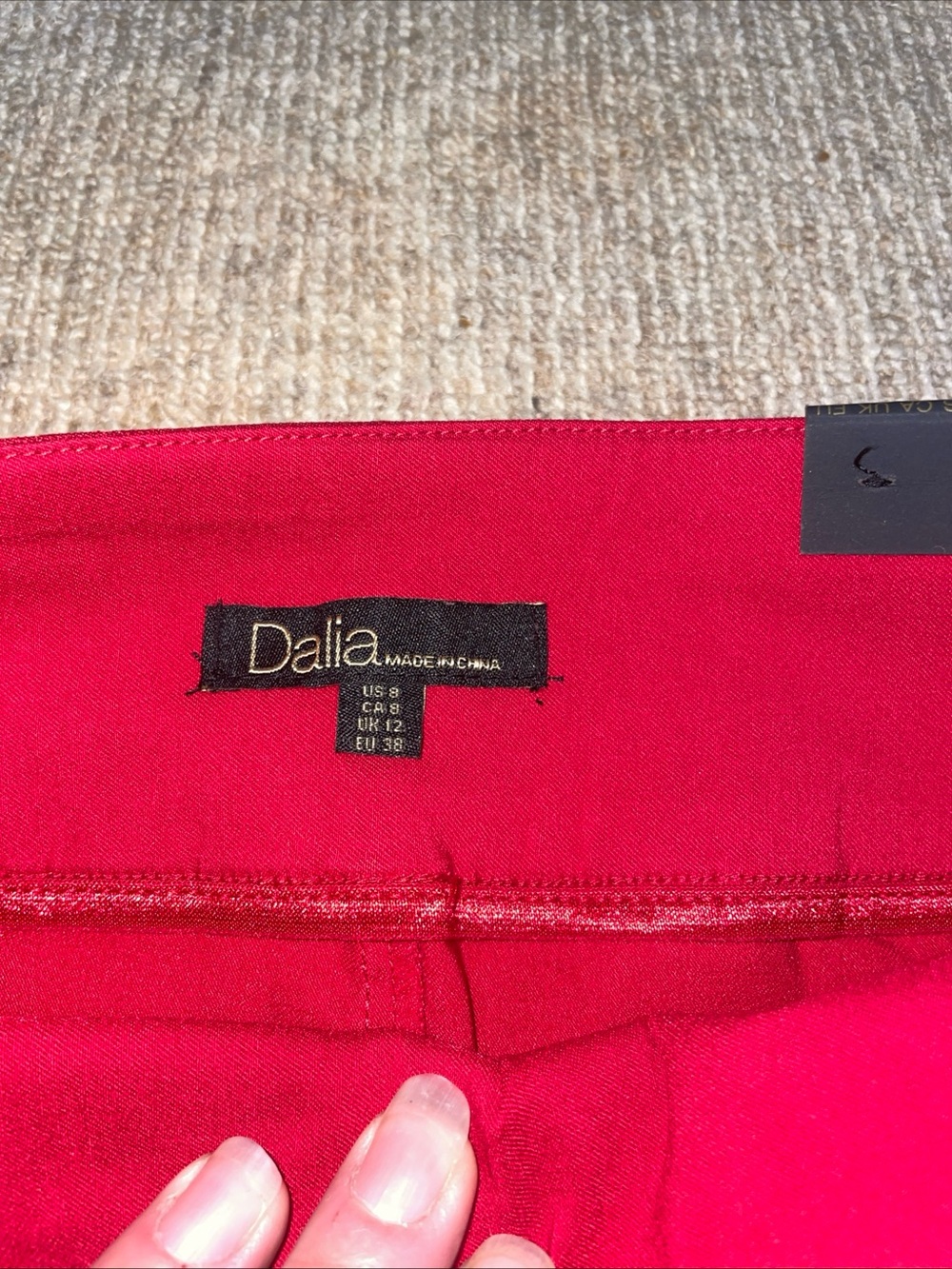 Dalia Vibrant Red Straight Pencil Skirt New with Tags Size 8 Stretch - Picture 5 of 10